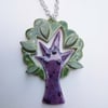Tree of life ceramic pendant