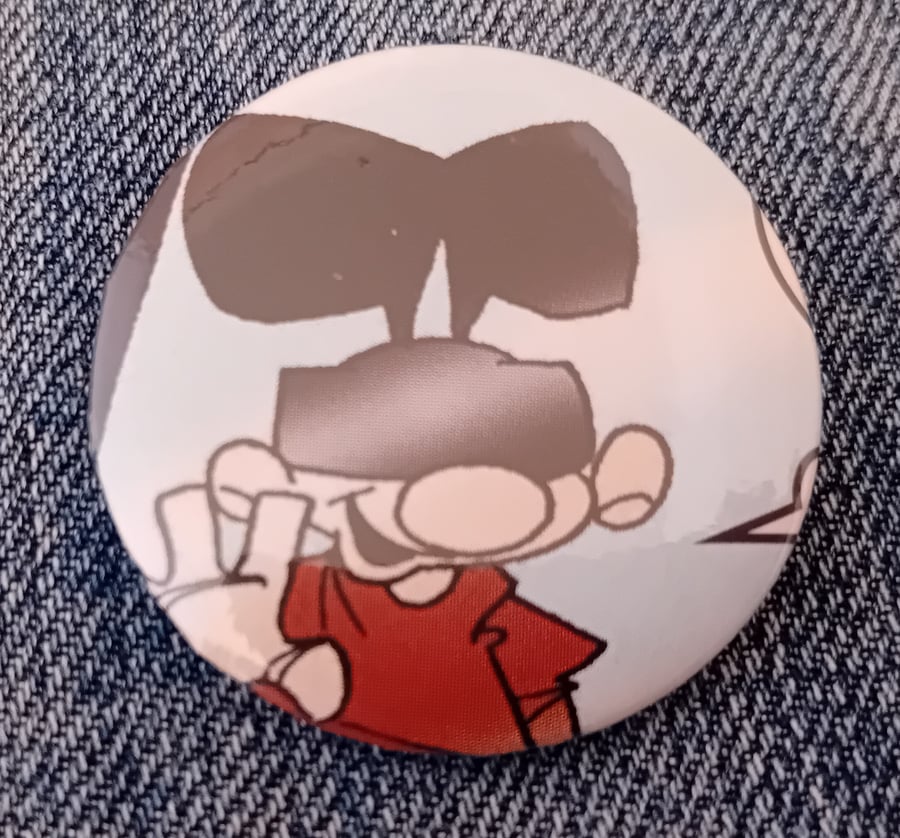 Comic  Badge - Boy in Hat