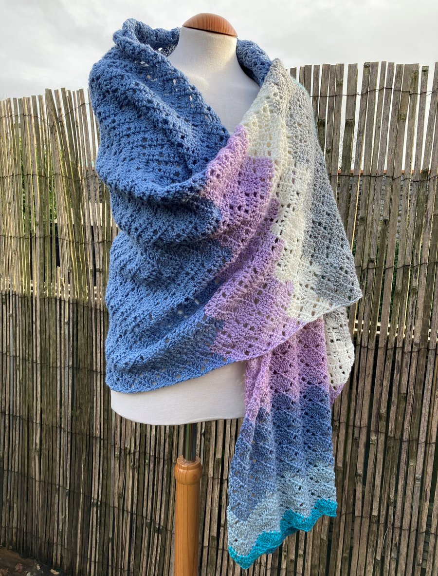 Crochet Shawl Mohair Shawls Wraps Blanket Scarf Mohair Scarf