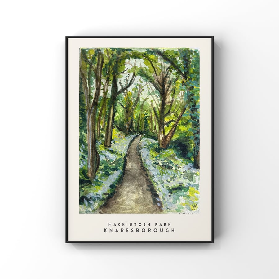 Landscape Watercolour Print of Yorkshire A3