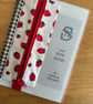 Handmade Book Buddy Pen Case. Zip Up Pencil Case with Elastic Loop - Image 1