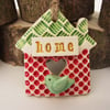 Tiny Ceramic house decoration Pottery Home with little bird