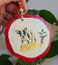 Christmas decoration boston terrier dog wood slice hanging decoration - Image 4