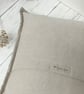 Hand Printed Organic Cotton Square Cushion - ASTA - Lavender Grey - Image 5