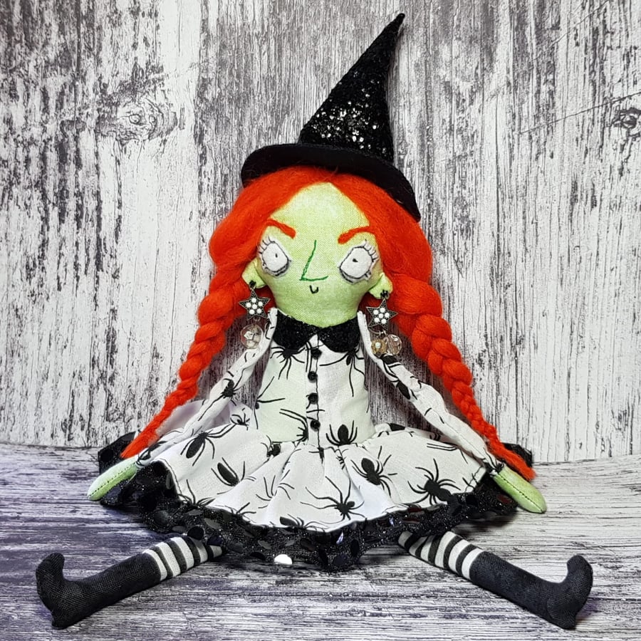 Halloween Witch Art Doll, Beatrix