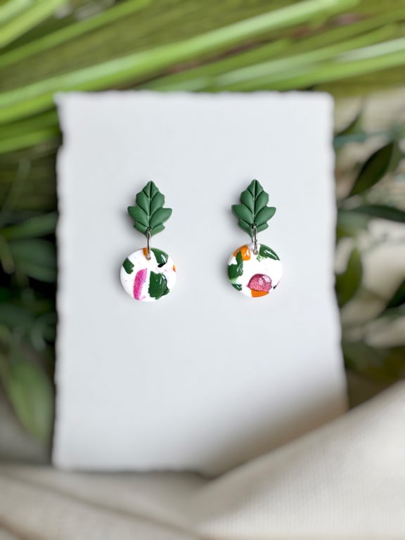 Botanical Fresh Autumn Polymer Clay Earrings