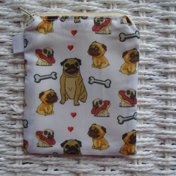 Pug Coin Purse or Card Holder 