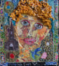 Textile portrait - folk art - eco gift - wall hanging - ready to hang - Image 4