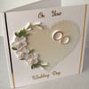 Beautiful quilled wedding congratulations card