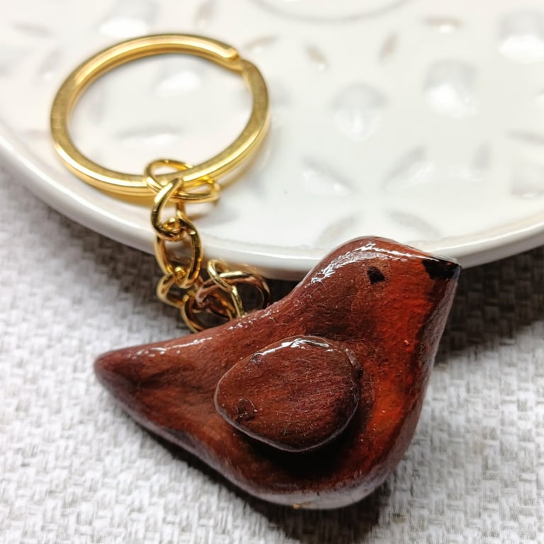 Bobby Robin clay keyring or bag charm