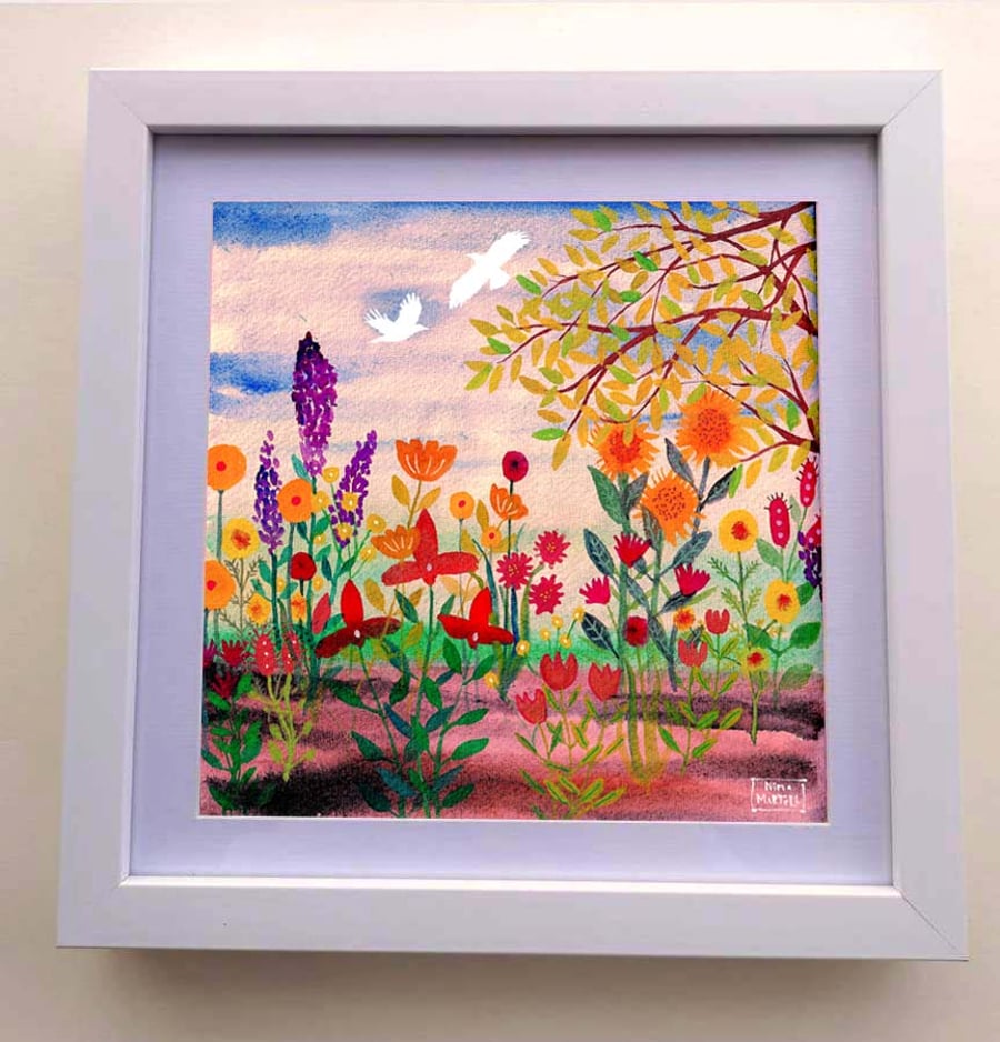 Floral Art Print -'Peace' by  Nina Martell.