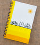 Bikes Bicycles Cycles Notebook A5 Spiral Bound Lined Wipe-Clean Acrylic Cover   - Image 5