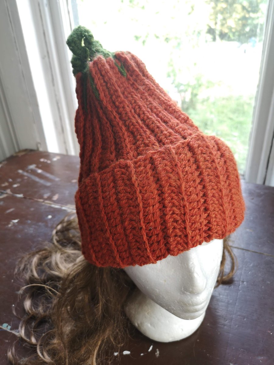 Pumpkin Crochet Hat, Slouchy Beanie  Bargain Bin Reduced to 10 quid.
