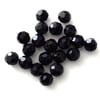 20 x Black Faceted Round Crystal Beads