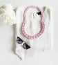 Statement rope jewelry, Grey & Yellow knotted cotton jewellery, Festive Jewelry - Image 8