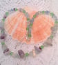 Fluorite Gemstone Chip Bead and Green Crystal Necklace, Gift for Her, Gemstones - Image 2
