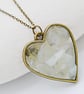 Bowenite Heart Brass plated Worry Stone Necklace - Free Postage - Image 8