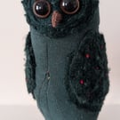 Owl inspired soft sculpture ornament 