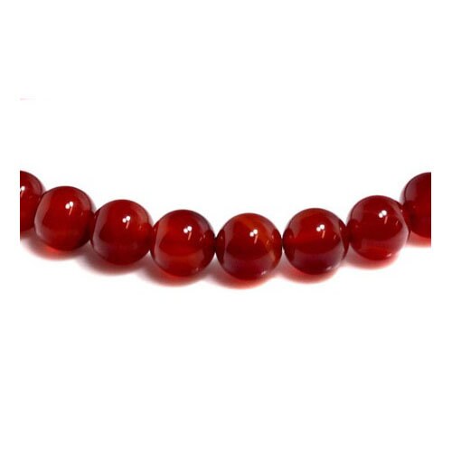 Red Carnelian 6mm Smooth Rounds, Grade A, Natural Authentic Uruguayan Gemstone B