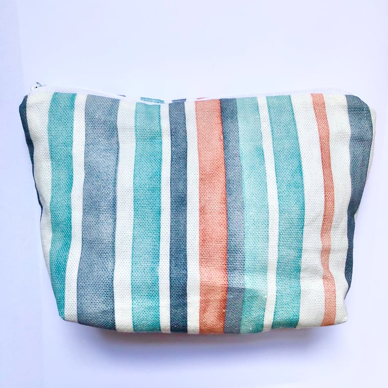 Striped Pouch Bag