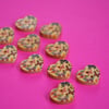 Small Natural Wooden Heart Buttons Floral Butterfly Multi 10pk 18x15mm (NH9)