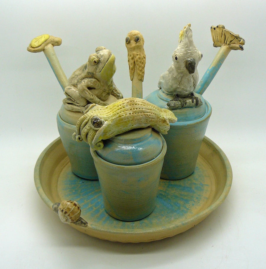 Parrot Condiment Set - Folksy