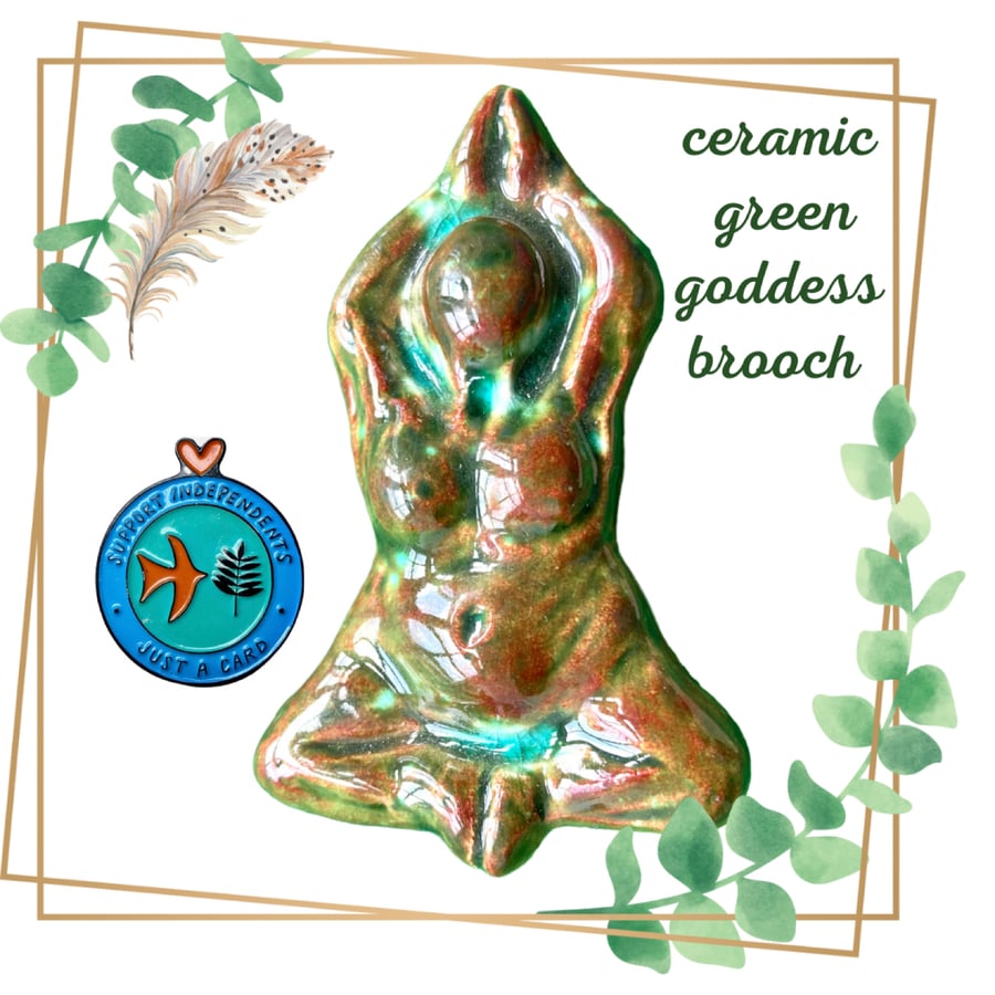 Green Goddess Brooch