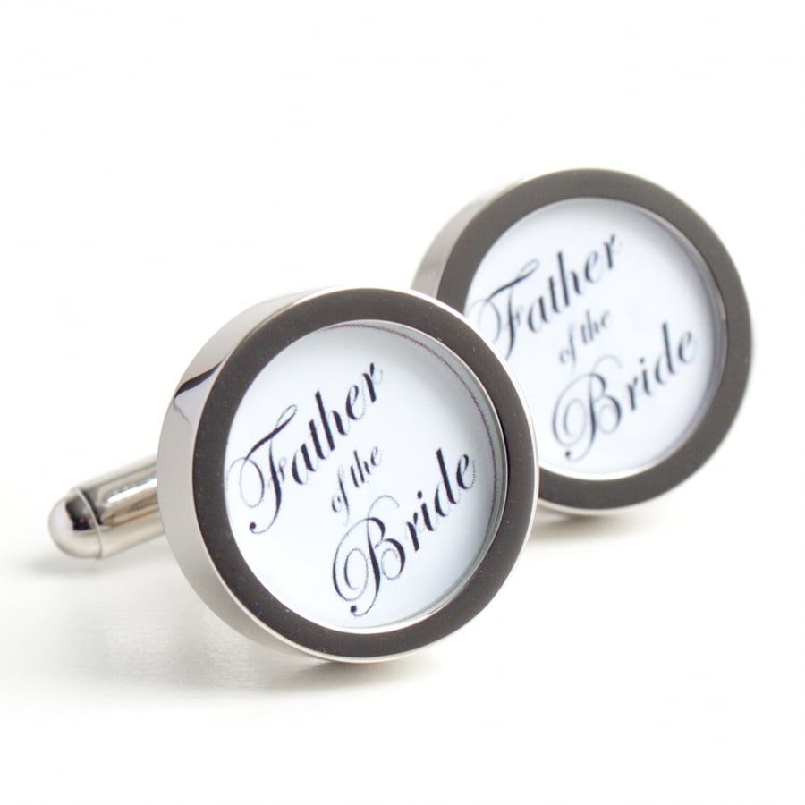 Father of the Bride Cuff Links Wedding Cufflinks 