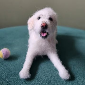 Custom needle felted pet sculpture