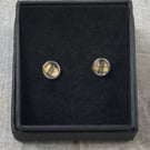Cornish tartan stud earrings