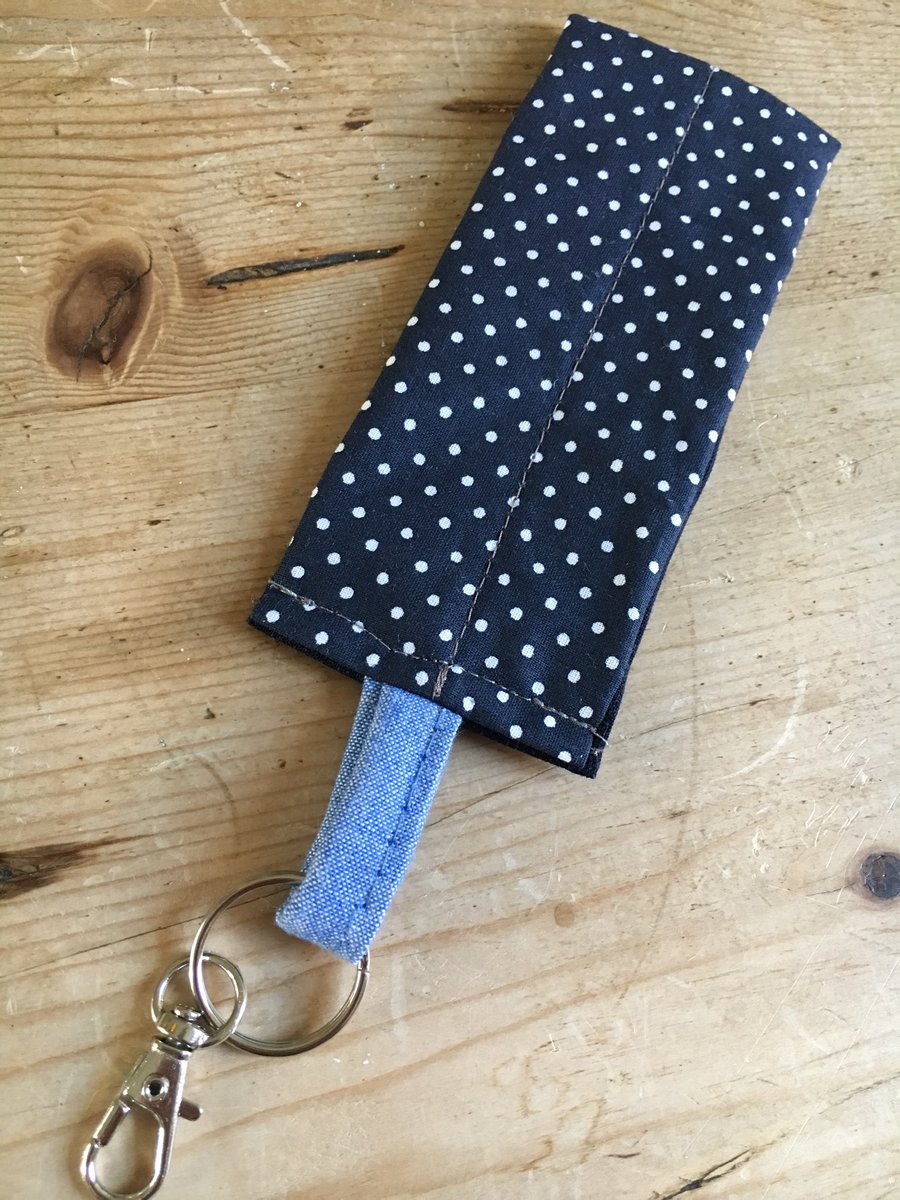 Handsewn fabric keychain