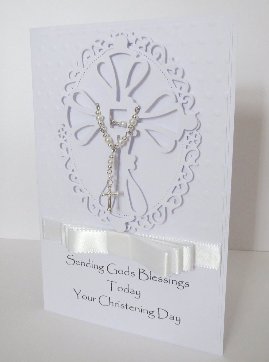 Luxury Christening Baptism handmade card