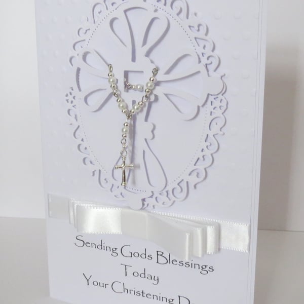 Luxury Christening Baptism handmade card