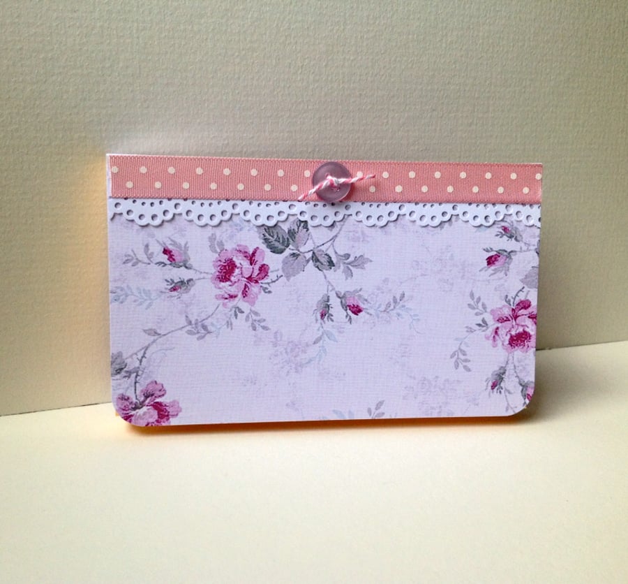 Vintage Floral Design Notebook, Sticky Notes Pages,Handmade Notebook