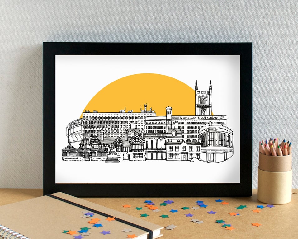 Wolverhampton Wanderers FC Skyline Art Print