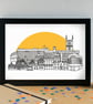 Wolverhampton Wanderers FC Skyline Art Print - Image 1