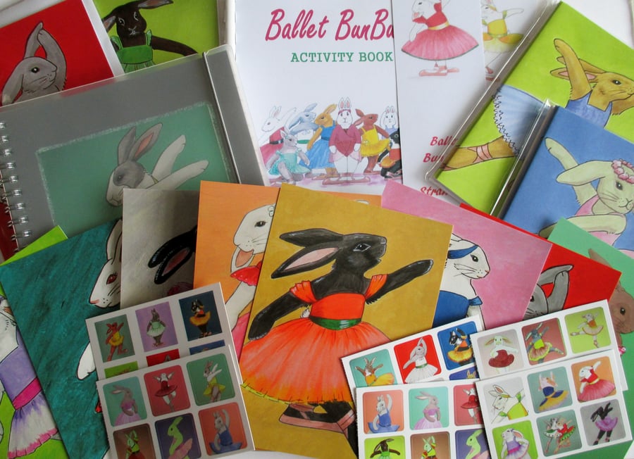 SALE Ballet BunBuns Bumper Box Ballet Dancing Bunny Rabbit Ballerina Dance