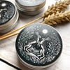 Moon Hares storage tin buttons, stitch markers, beads, knitting and sewing