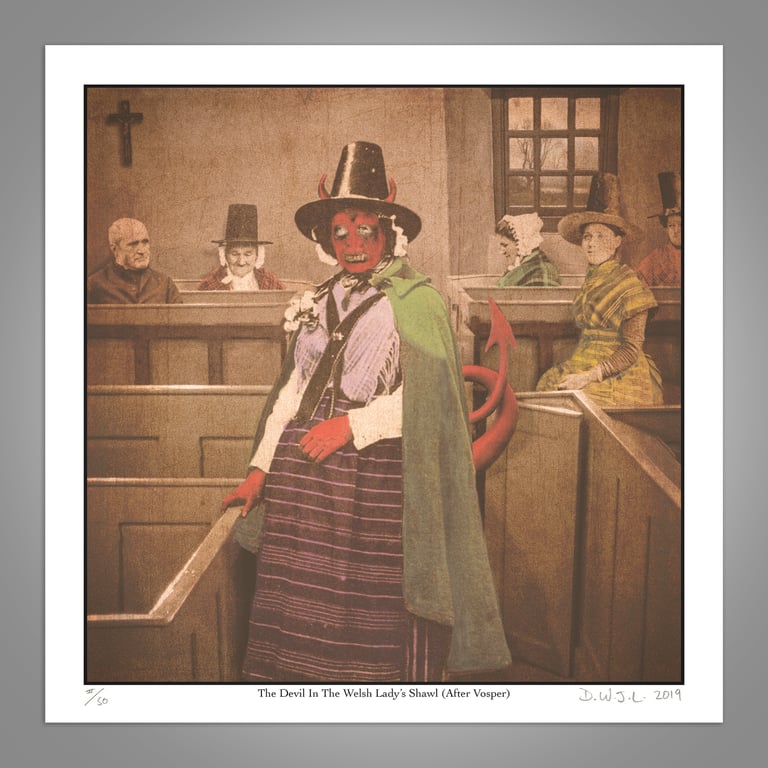 The Devil In The Welsh Lady's Shawl - David W. J. Lloyd - Ltd Ed Giclée Print