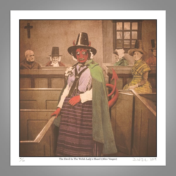 The Devil In The Welsh Lady's Shawl - David W. J. Lloyd - Ltd Ed Giclée Print