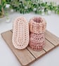 Cutie Pie Crochet Baby Booties - Peach, Custard & Pecan Pie - 0-6 Months - Image 7