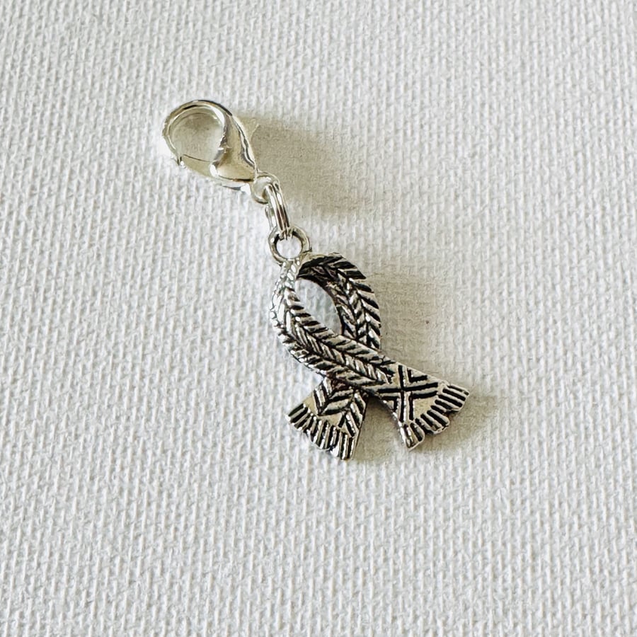 Scarf clip on charm, progress keeper, zipper pull, bag charm
