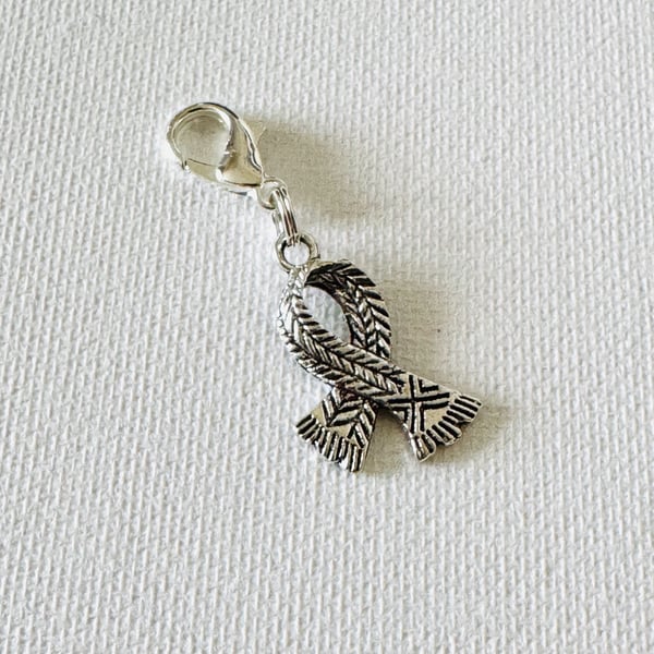 Scarf clip on charm, progress keeper, zipper pull, bag charm