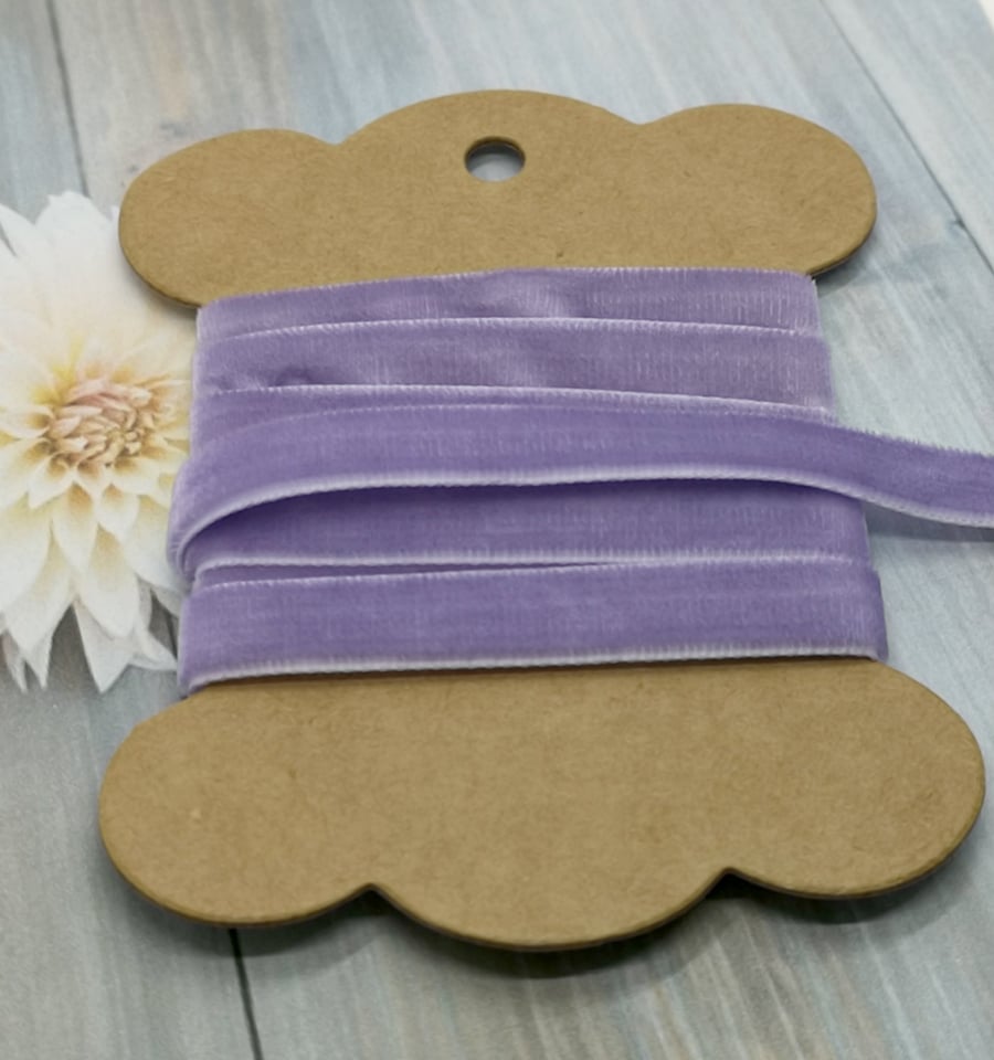 Lilac Velvet Ribbon 9mm 
