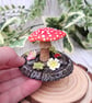 Red Toadstool Cottagecore Home Decor - Mushroom Ornament - Made to Order - Image 4