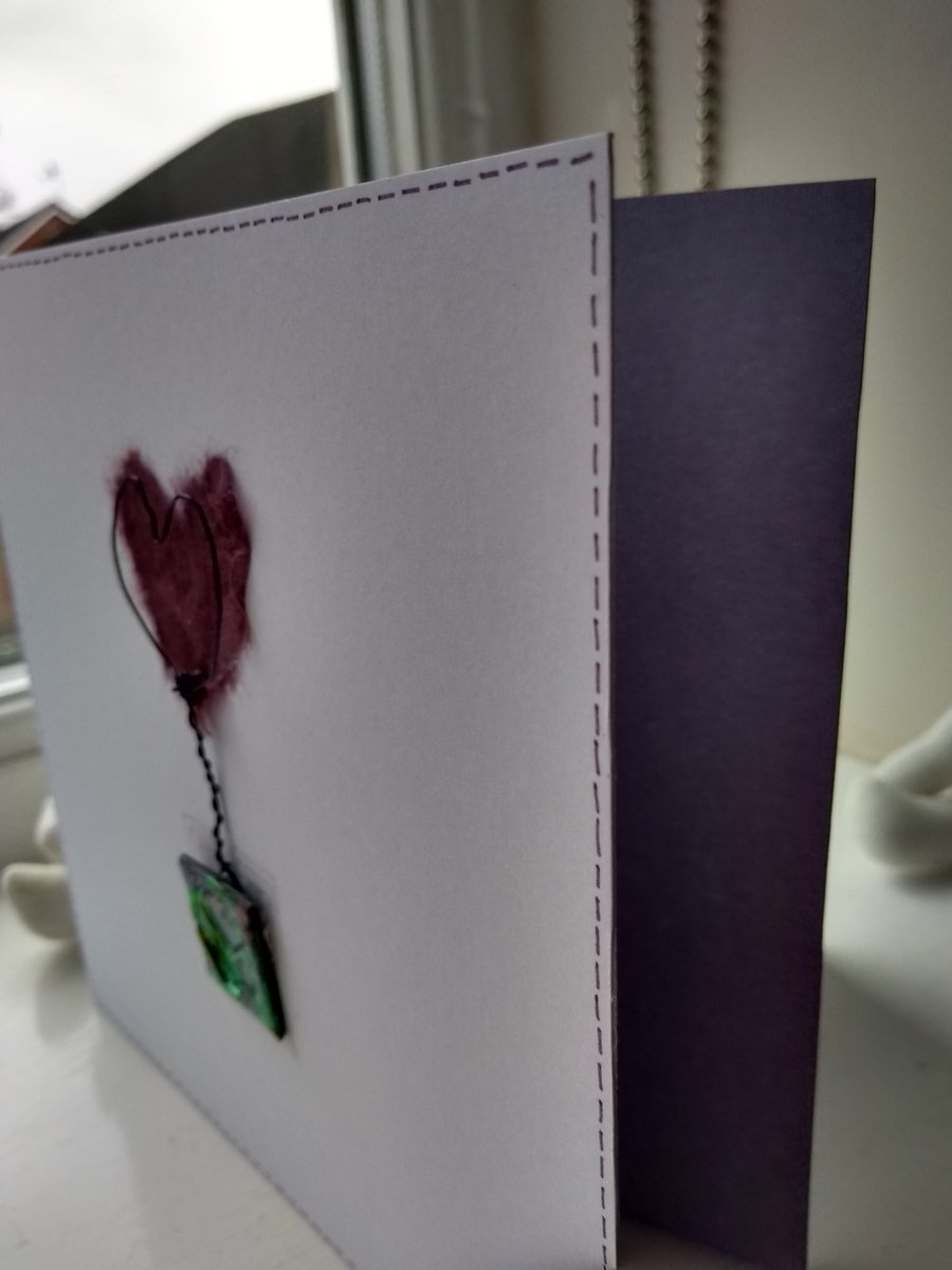 Heart flower romantic card