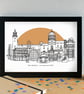 New Brighton Wirral Skyline Art Print - Image 2