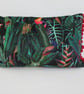 Printed Velvet Jungle  Design  Cushion with Red Pom Poms - Image 7