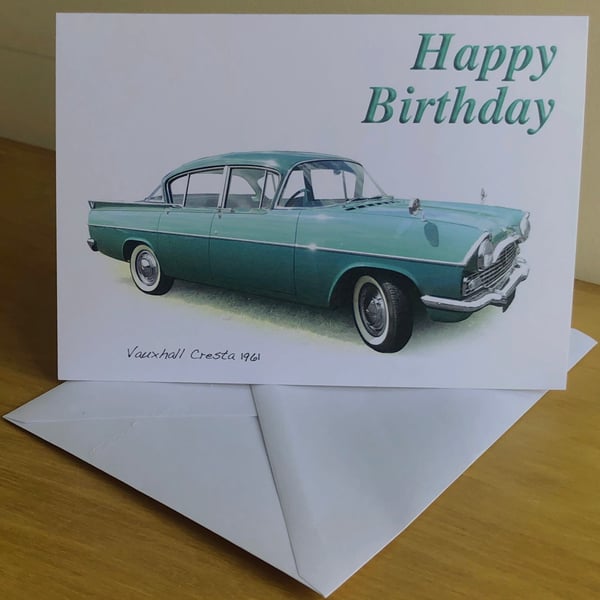 Vauxhall Cresta PA 1961 - Birthday, Anniversary, Retirement or Plain Cards