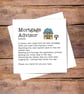 Mortgage Advisor Definition Card - Thank you, personalised, blank inside - Image 1